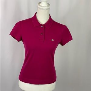 Lacoste EUC 2 button collared polo